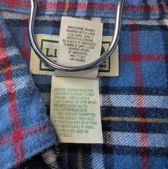 LL Bean Mens Medium Scotch Plaid Flannel Shirt Traditional Fit Outdoor CA228061 - Picture 5 of 5